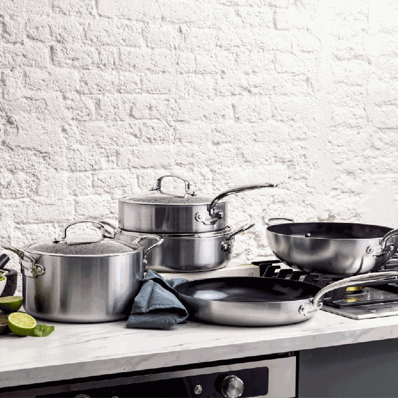 GreenPan Barcelona Evershine 3-Ply Stainless Steel 30cm Wok