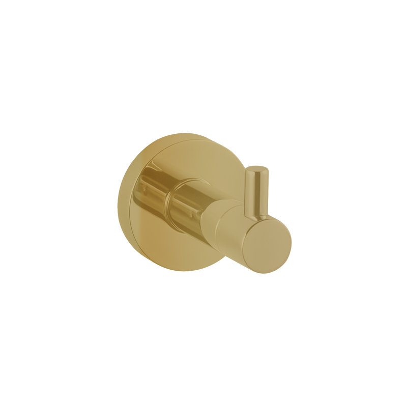 Trova Single Robe Hook, Satin Brass