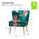 Felicia Velvet Barrel Chair with Tufted Back