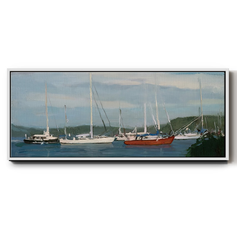 «Waiting to Sail», toile encadrée, H 12 po x l 30 po
