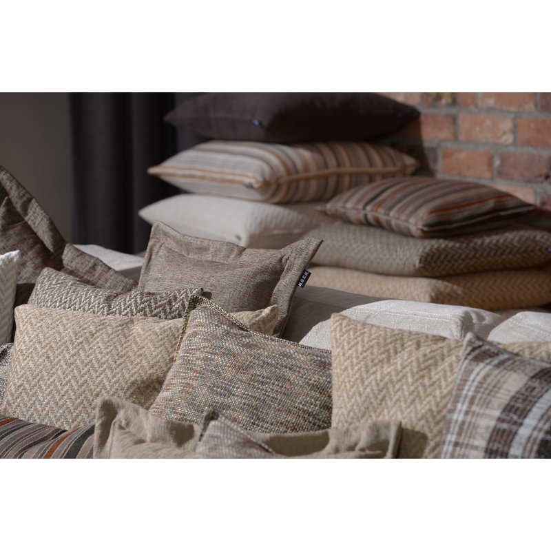 Zircono Chevron Square Cushion, Taupe