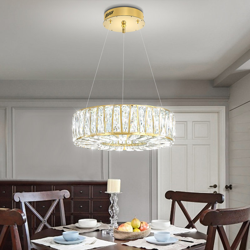 Luminaire suspendu en cristal 16 po