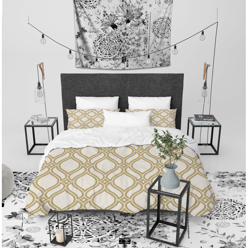 Gold Cage Polyester Twill Duvet Cover, Twin Duvet Cover + 1 Pillow Case