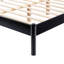 Structure de lit double en bois avec tête de lit moelleuse, cadre gris et noir-1959329047