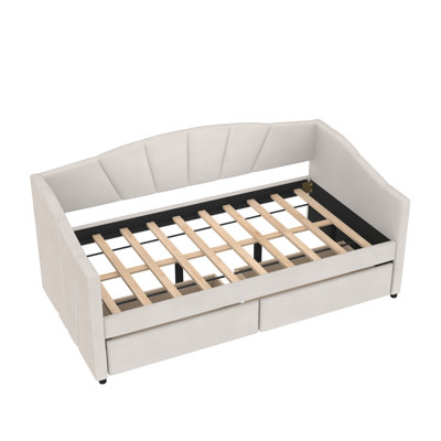 Lit plateforme tapissier avec rangement Aquavia