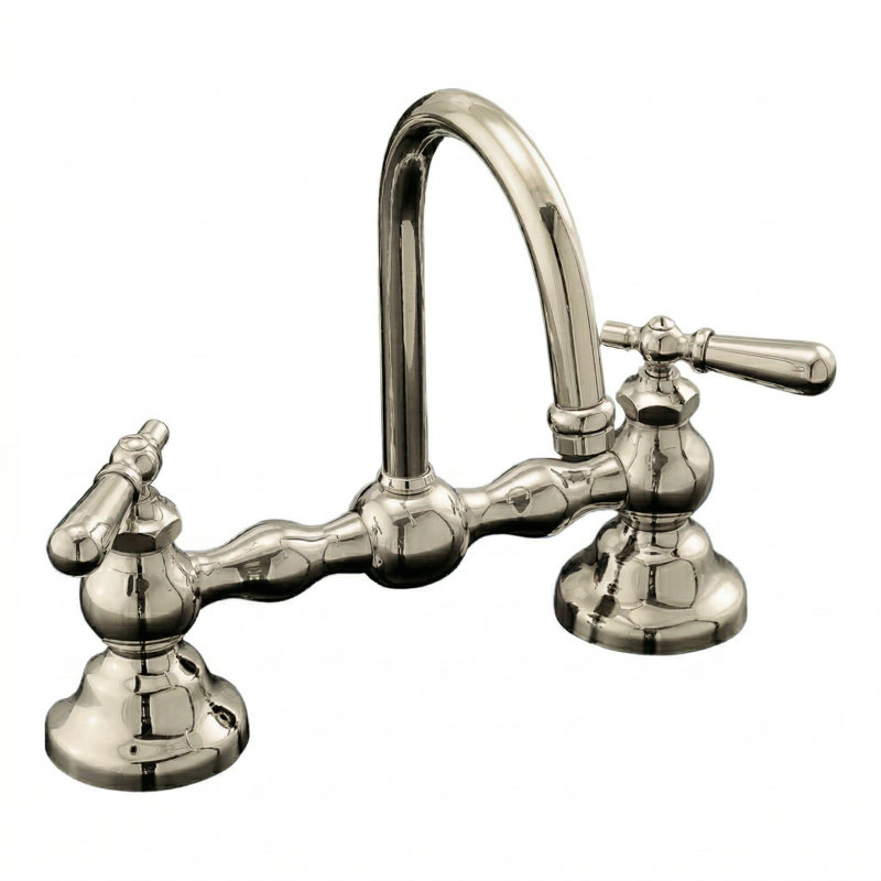 Columbia Bridge Lavatory Faucet Lever Handles by Strom Living, Polished Nickel