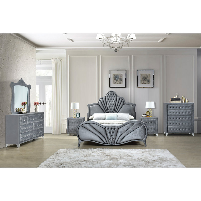 Commode à sept tiroirs, Gris