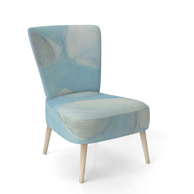 Chaise d'appoint rembourrée en velours pierre / marbre / fleur