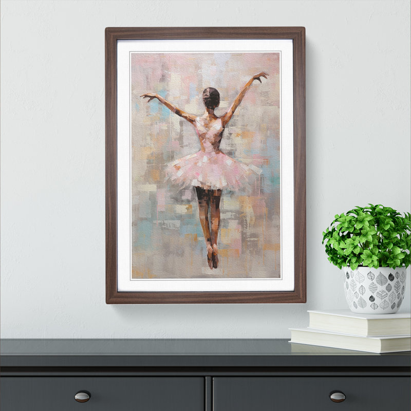 Single Picture Frame Print on Wood, Walnut Framed, 46cm H x 34cm W