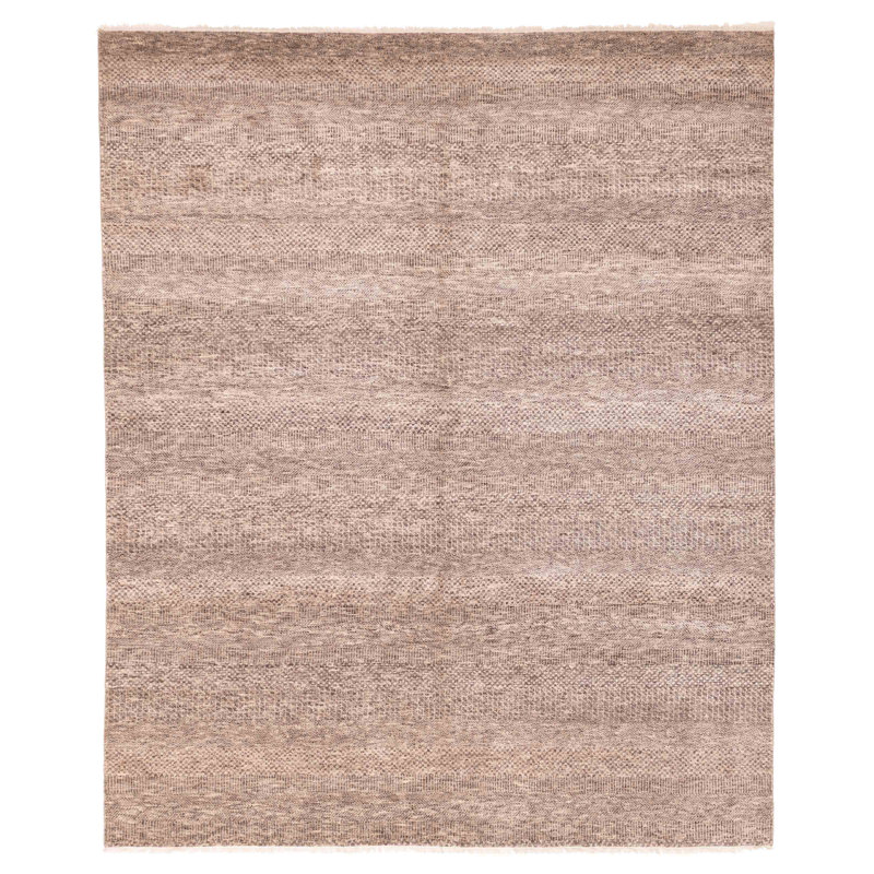 Tapis gris ombre en soie Finest 8 pi 0 po x 9 pi 9 po