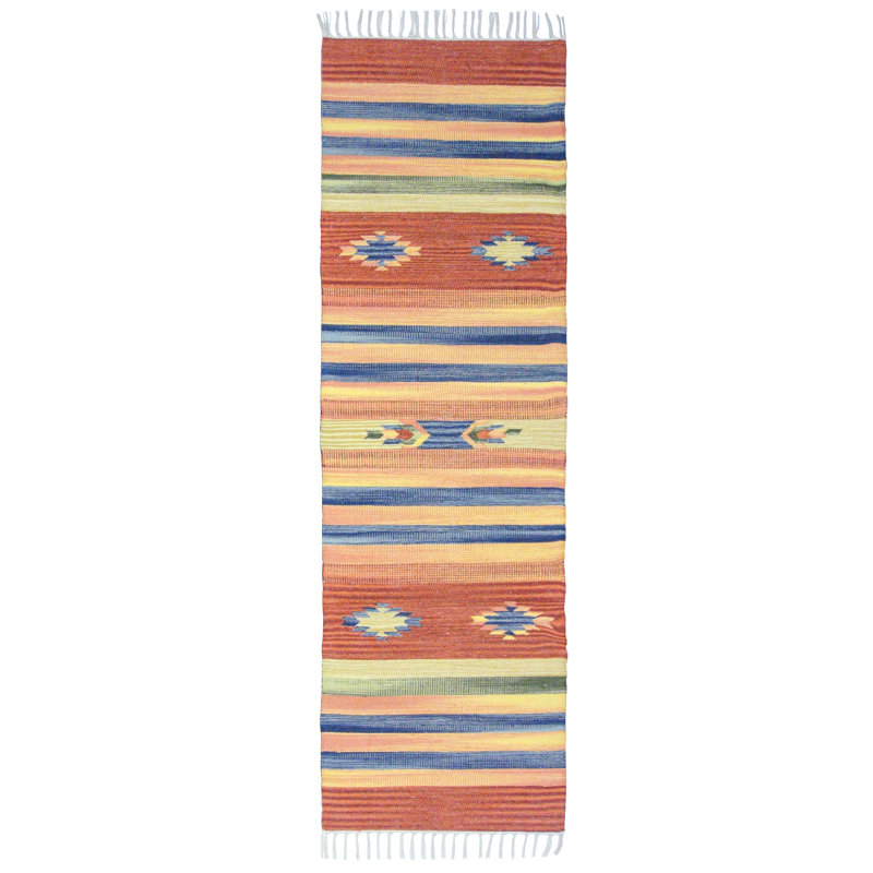 Southwestern Cotton Area Rug, Runner 60 x 200cm