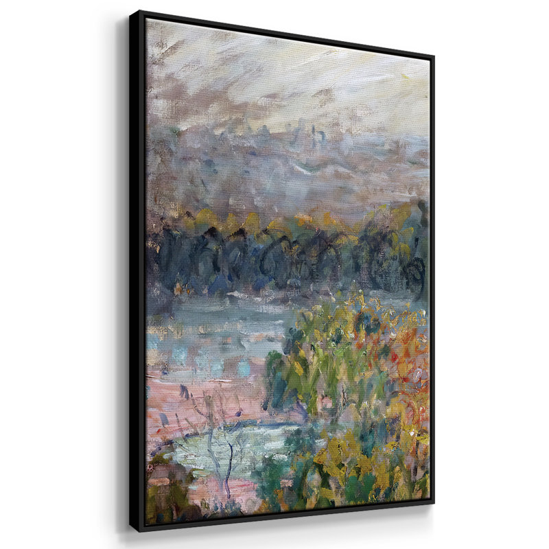 Les Tuileries (étude), 1876 - 3 pièces, reproduction sur toile, H 24 po x l 48 po x P 2 po, Noir