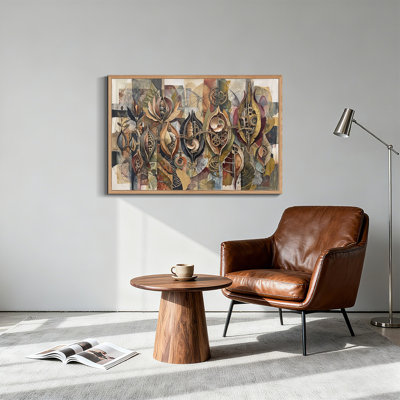 Art mural sur toile, feuilles et coquillages