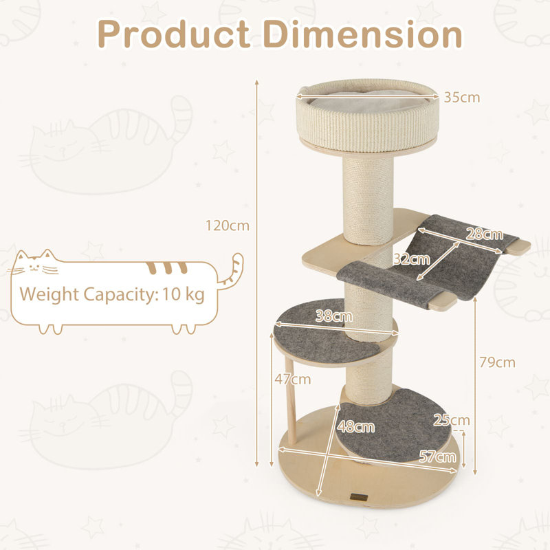 Burce 47.24cm H Cat Tree