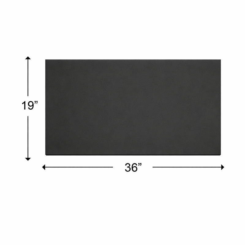 Comptoir moderne à surface solide de 36 pouces de largeur - noir, Noir