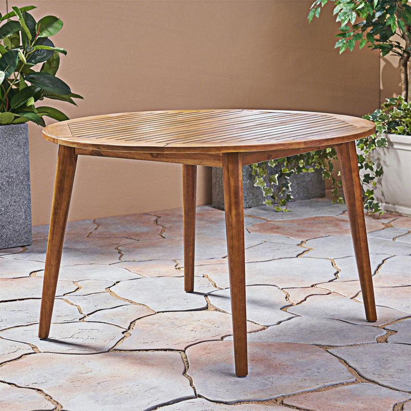 Table de salle à manger d'extérieur en bois, Teck