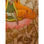 Déesse Laxmi, technique mixte sur toile - œuvre d'art indienne spirituelle de 48 po x 30 po par Sukanta Das