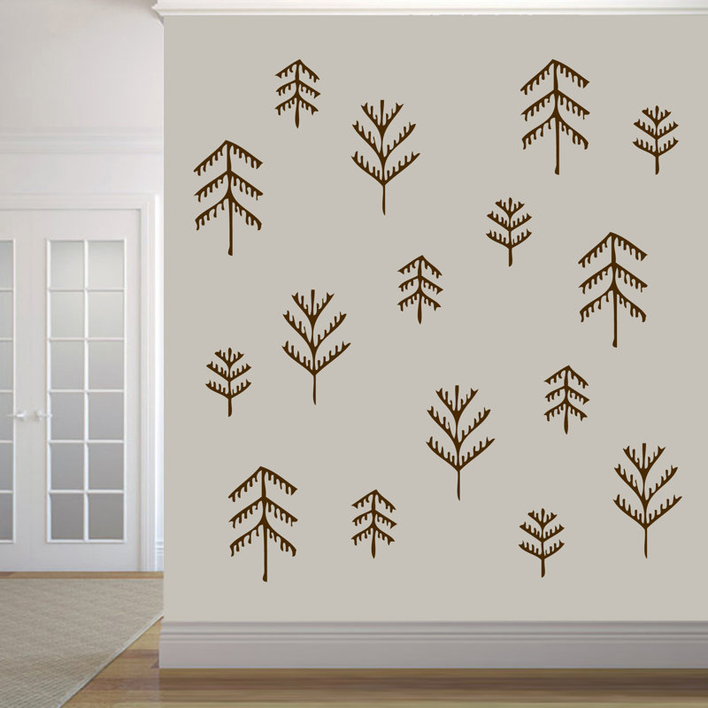 Bartee Abstract Wall Decal, Chocolate Brown