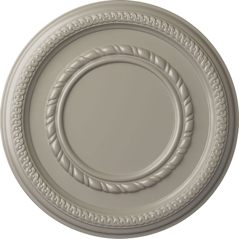 Médaillon de plafond Endurathane Jackson, DE 12 1/4 po x P 4 po x P 1 1/8 po (convient aux auvents jusqu'à 7 3/8 po), finition de foyer en pierre peinte à la main