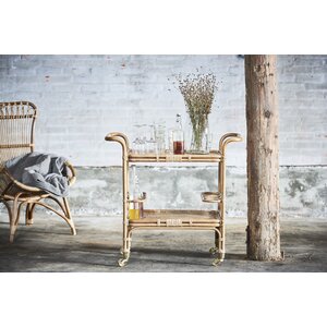 Carlo Rattan Bar Cart