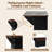 54" Black Farmhouse Rolling Kitchen Island with Drop Leaf, Power Outlet, Spice Rack, 2 Doors & 2 Drawers-130026955