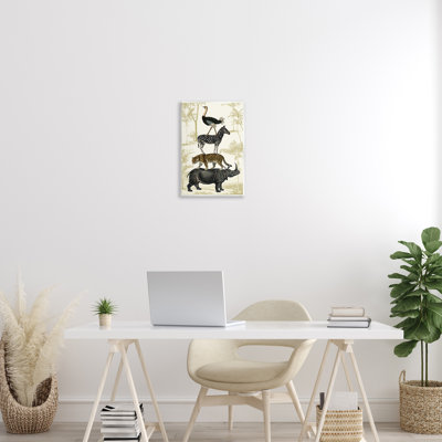 Tower of Safari Animals Wall Plaque, design by Victoria Barnes