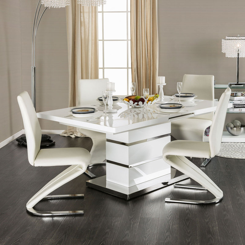 Chaise d'appoint rembourrée Annjelica, Blanc