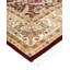 Tapis rouge en laine noué à la main de conception unique 6 pi 2 po x 9 pi 5 po Hayner