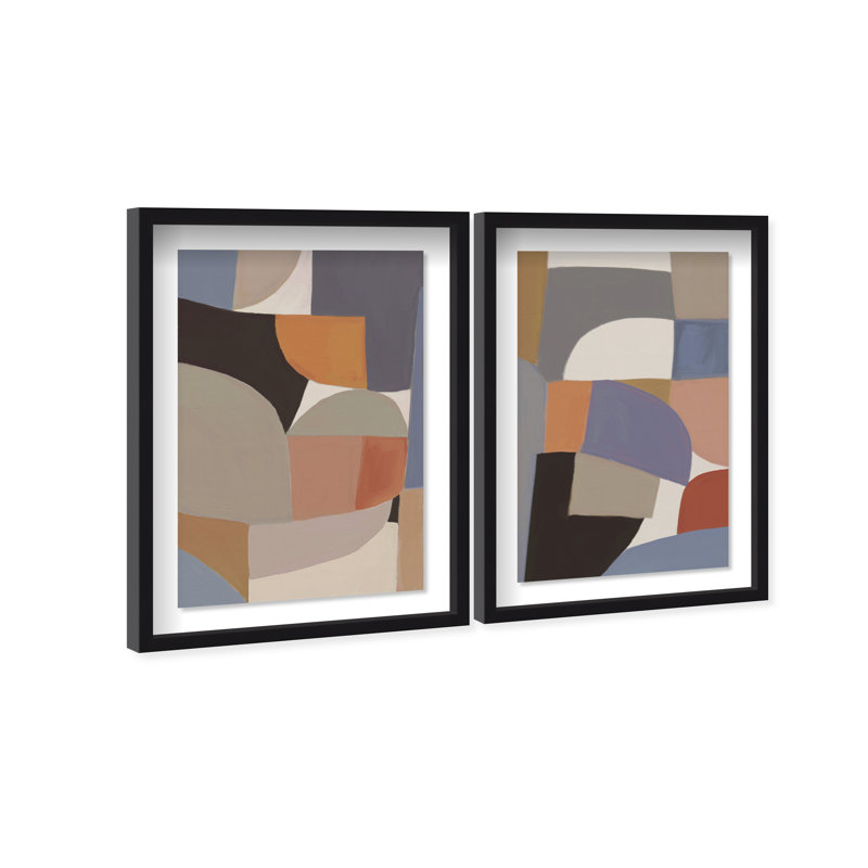 Muted Prelude Set Set by Oliver Gal, 33"H x 23"W, Black Shadowbox