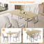 5-Piece Dining Table and Chairs ,Dining Room Set with 4 Modern Chairs-64484358-64484352