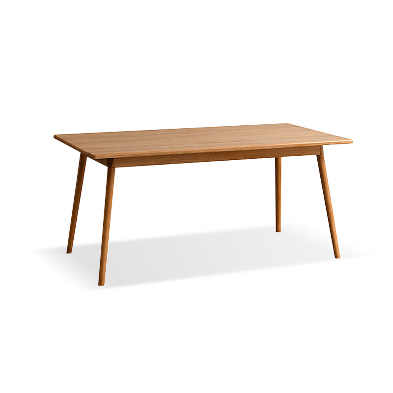 Burlywood Rectangular Solid Wood Dining Table, 29.53"H x 62.99"L x 31.5"W