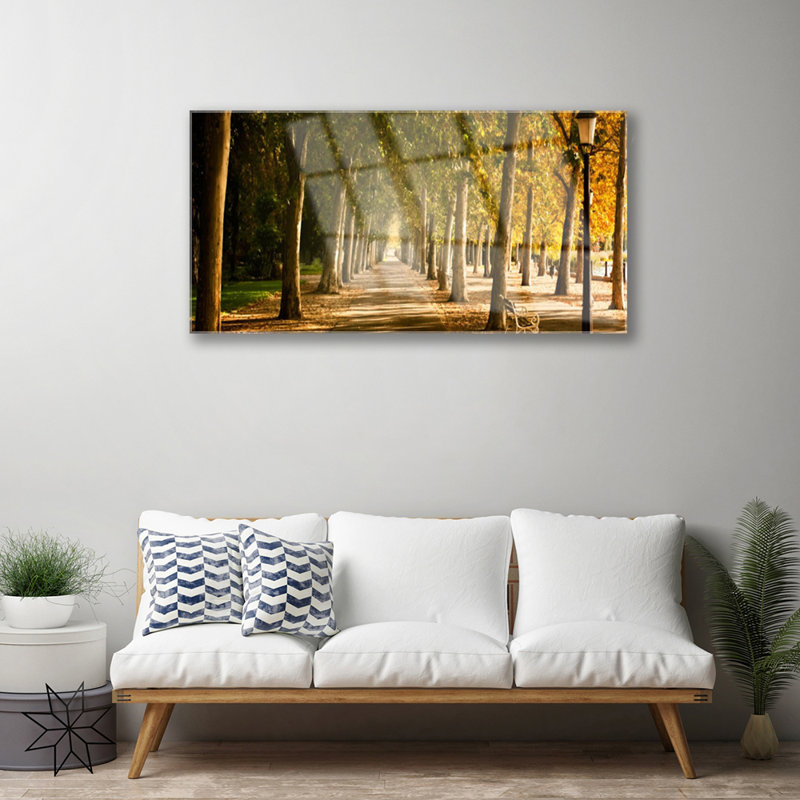 Landscape Park Avenue 1 Piece Wall Art on Glass