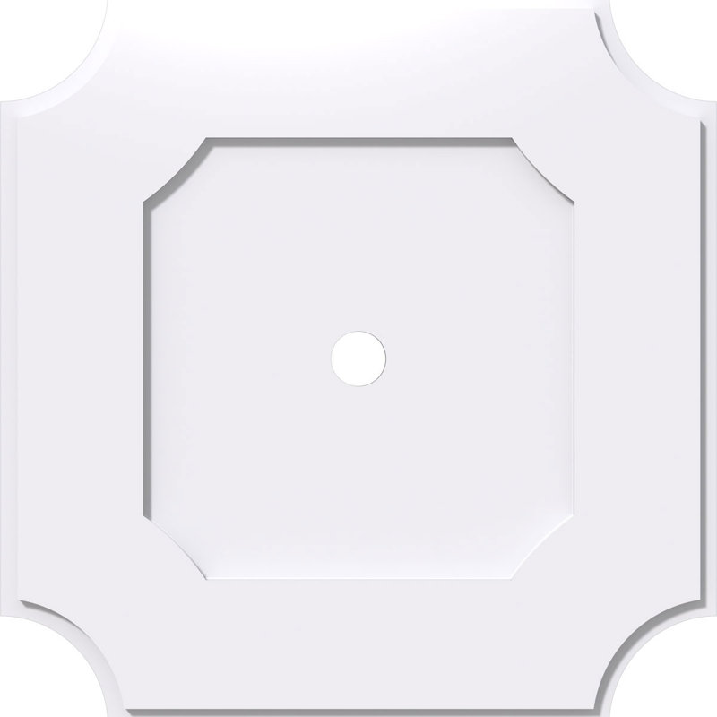 Médaillon de plafond contemporain en PVC de qualité architecturale Locke, H 1 po x l 32 po x P 32 po