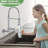 Double-Handle 2-Hole Wall-Mount Pre-Rinse Bridge Kitchen Faucet-125077425