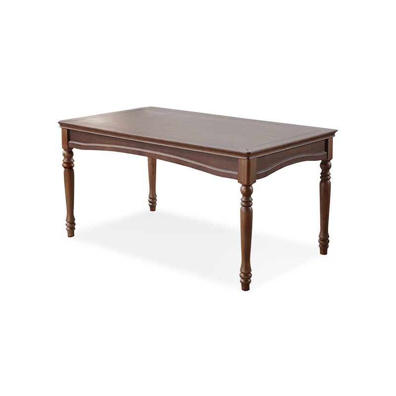 Light Coffee Rectangular Solid Wood Dining Table, 29.92"H x 53.15"L x 33.46"W