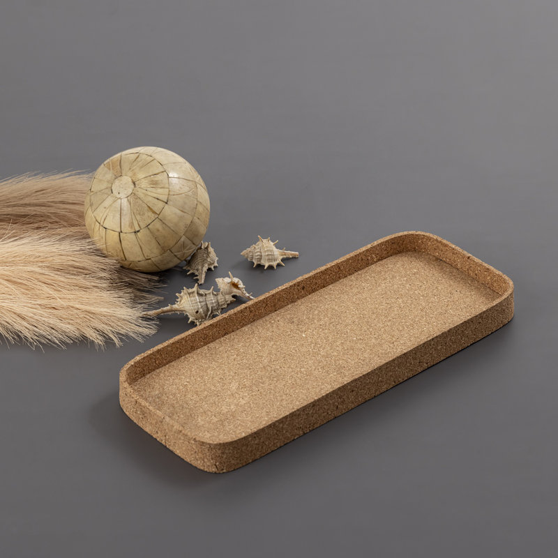 Rectangle Cork Tray Large, 6.5"Wx15.5"Dx1.25"H
