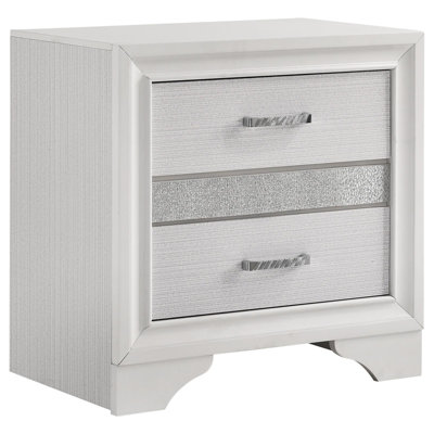2-Drawer Nightstand With Hidden Jewelry Tray
