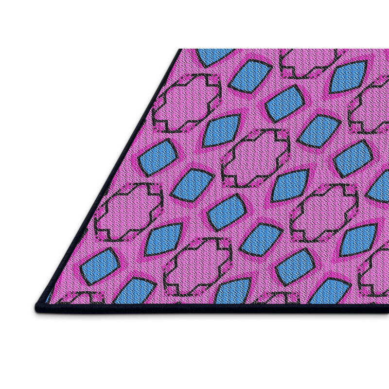 Tapis mauve / bleu Power Loom, Rectangle 7 pi x 10 pi