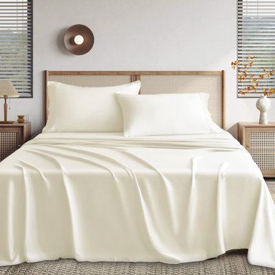 Ensemble de draps de luxe, 100% rayonne de bambou soyeuse