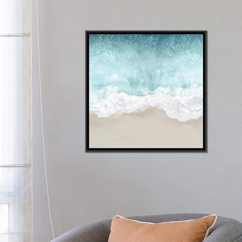 «Ocean Waves II», impression sur toile, H 18 po x l 18 po x P 1,5 po, Toile avec cadre noir