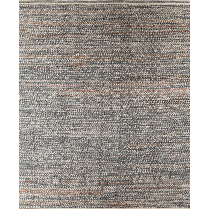 Classics Hand-Knotted Wool Gray/Brown Rug, Rectangle 10' x 14'