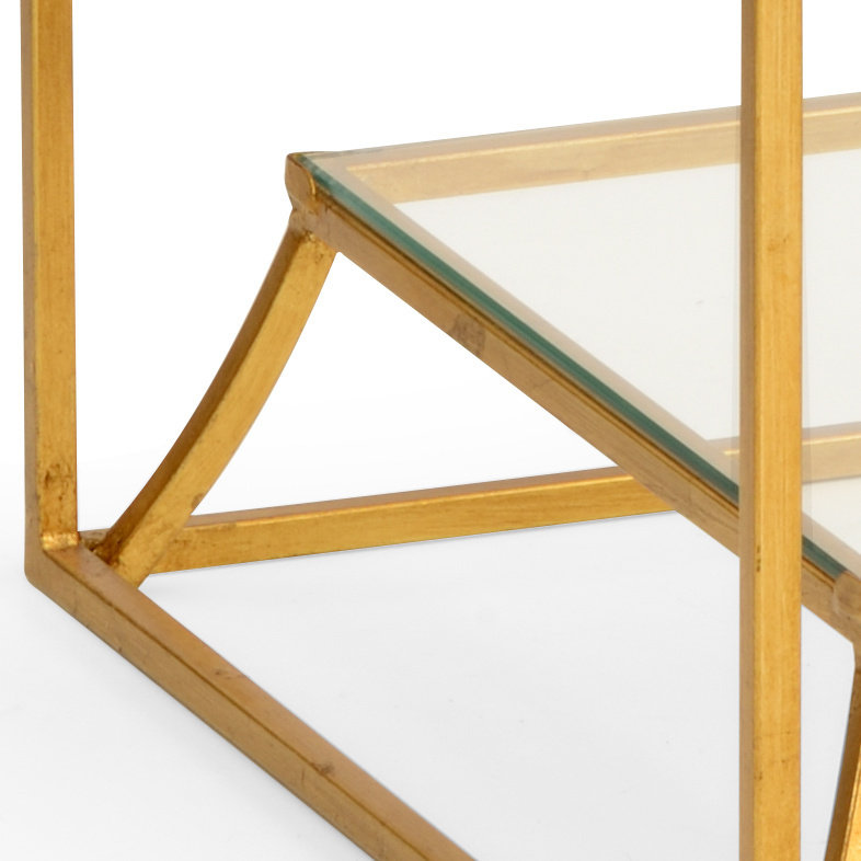 Elgin Glass Top End Table