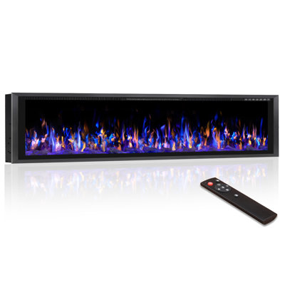 Recessed And Wall Mounted Electric Fireplace