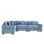 Canapé modulaire surdimensionné en velours côtelé avec 4 coussins décoratifs Modern-1982951074