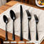 Ensemble de couverts 60 pièces noir pour 60 avec organisateur, ensemble de couverts en acier inoxydable pour la maison ou le restaurant, ustensiles polis miroir
