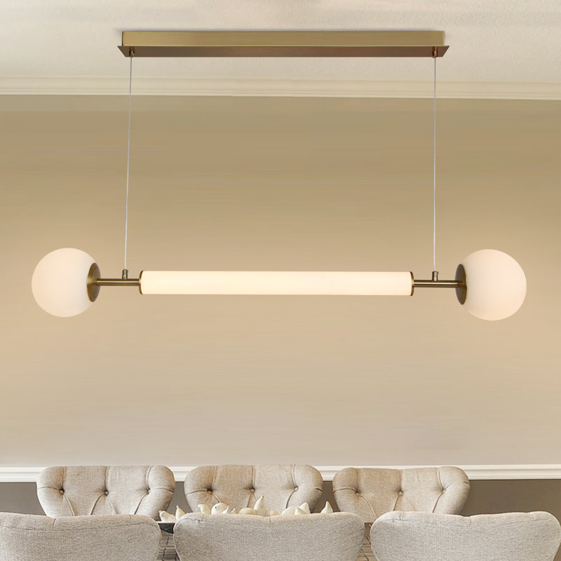 Lustre linéaire à DEL avec lumière et lumière blanche chaude