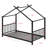 Metal House Platform Bed-535125242