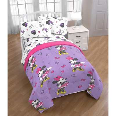 Ensemble d'édredon réversible en microfibre Minnie Mouse