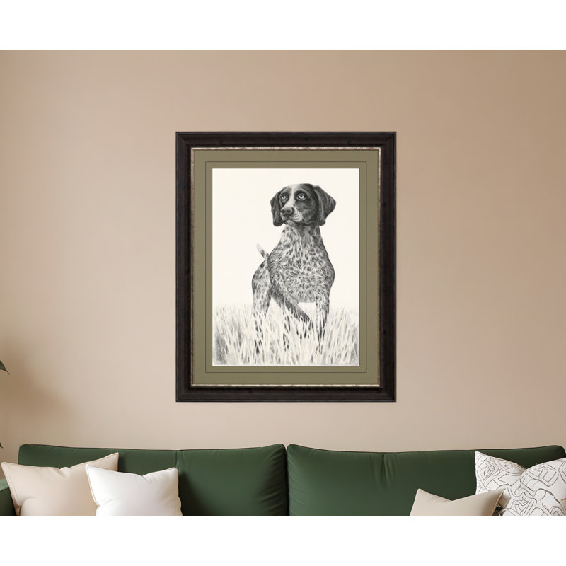 «Hunting Dog», reproduction d'art encadrée