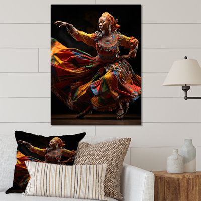 African Tribal Dance V - Art mural métal afro-américain